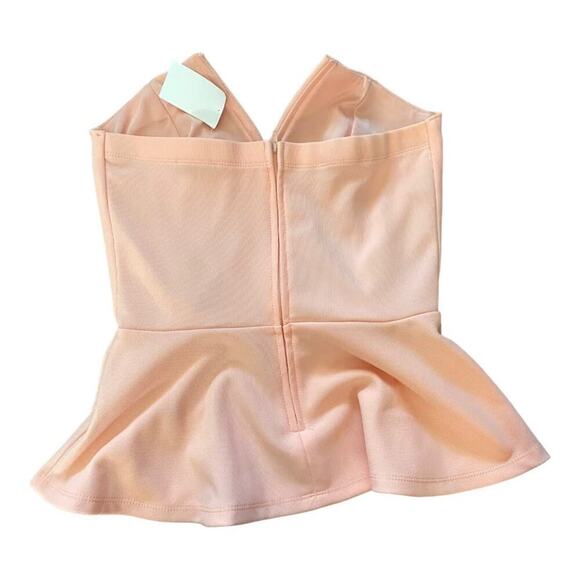 Charlotte Russe Sleeveless Strapless Top Cocktail Zip Closure Size Small Pink - Picture 7 of 7